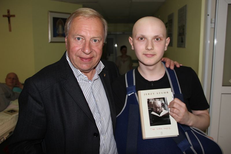 Wizyta Jerzego Stuhra w IMiD w Warszawie